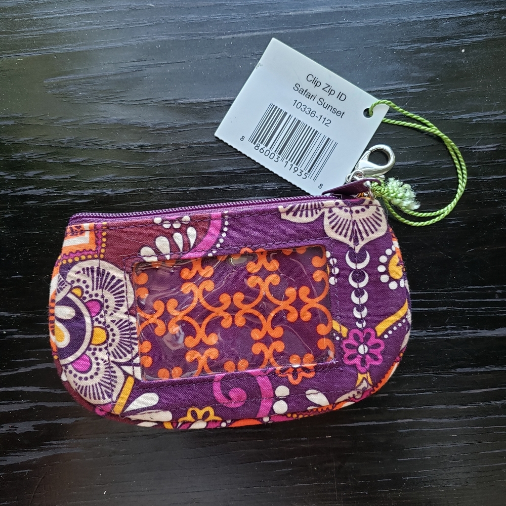Vera Bradley Clip Zip ID Safari Sunset